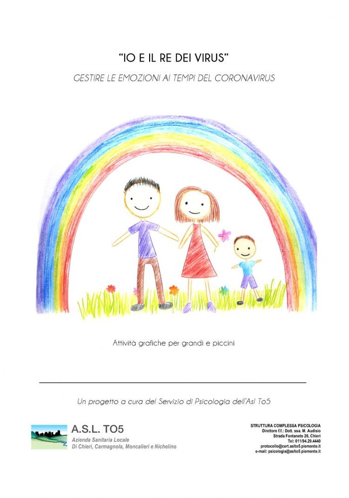 &quot;Io e il re dei virus&quot;, dal servizio di Psicologia dell'Asl To5 un libricino per aiutare bambini e genitori