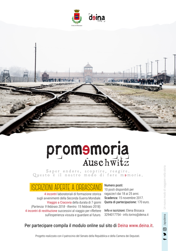 A Orbassano torna &quot;Promemoria_Auschwitz&quot;