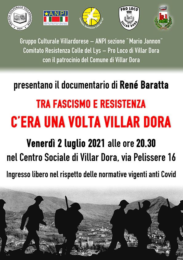 Il gruppo culturale Villardorese presenta il documentario &quot;Tra fascismo e resistenza. C'era una volta Villar Dora&quot;