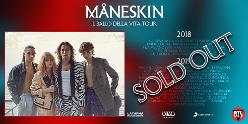 Venaria: i Maneskin registrano il Sold Out