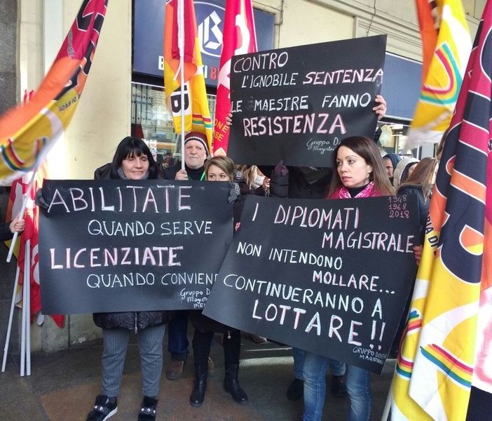 Le diplomate magistrali domani in presidio di fronte alla Rai di via Verdi