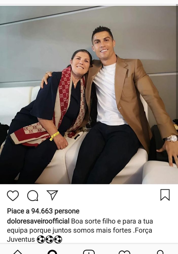 Mamma Ronaldo scrive a CR7 prima della partita: &quot;Buona fortuna figlio, insieme siamo più forti&quot;