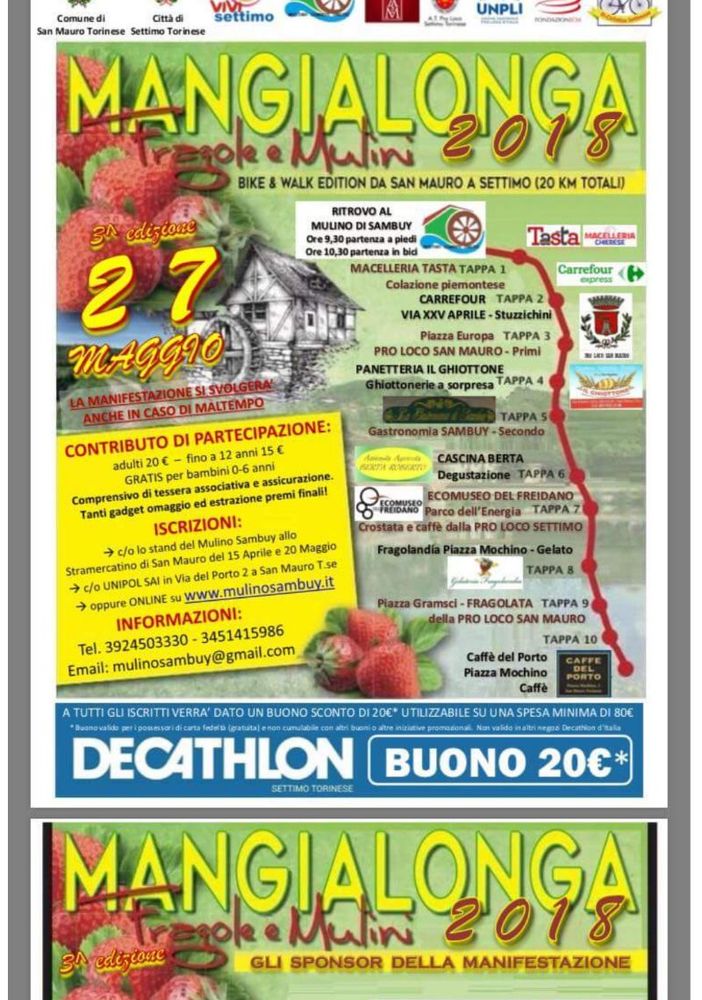 Domenica 27 maggio appuntamento con la terza edizione della Mangialonga Fragole e Mulini da San Mauro a Settimo