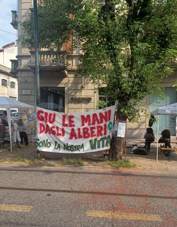 Manifestanti corso Belgio