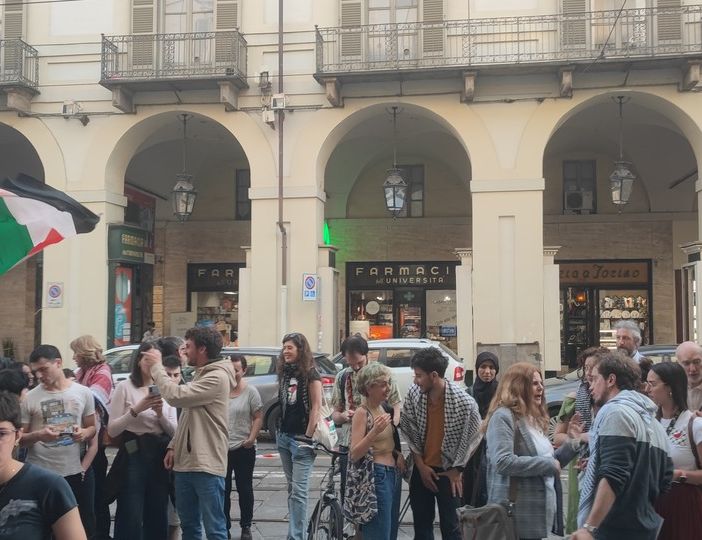 Boicottare Israele: il presidio in via Po per sostenere l'Università di Torino