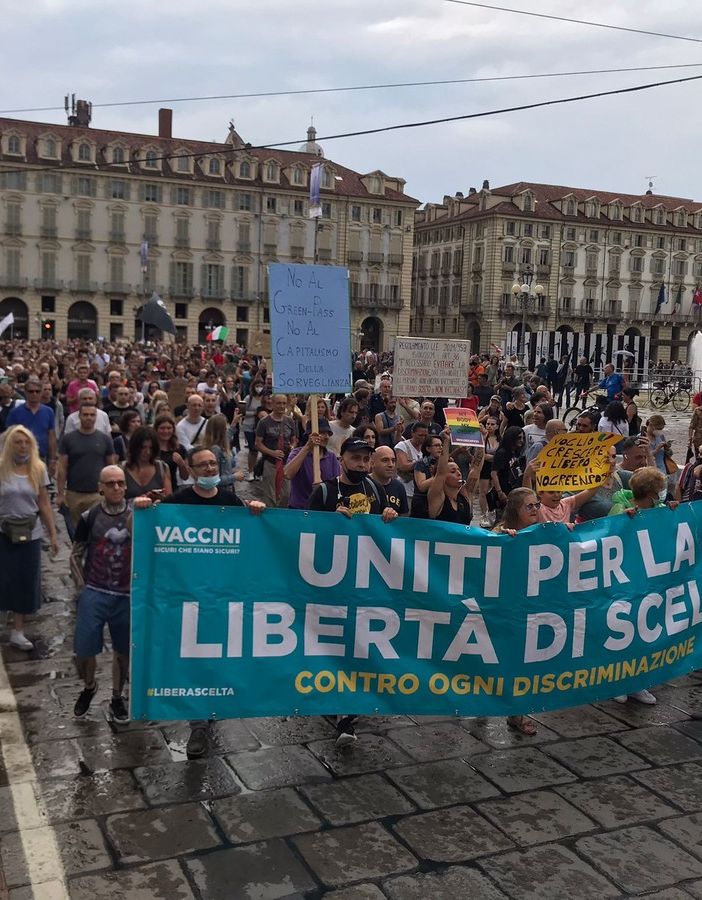 Manifestazione dei no green pass