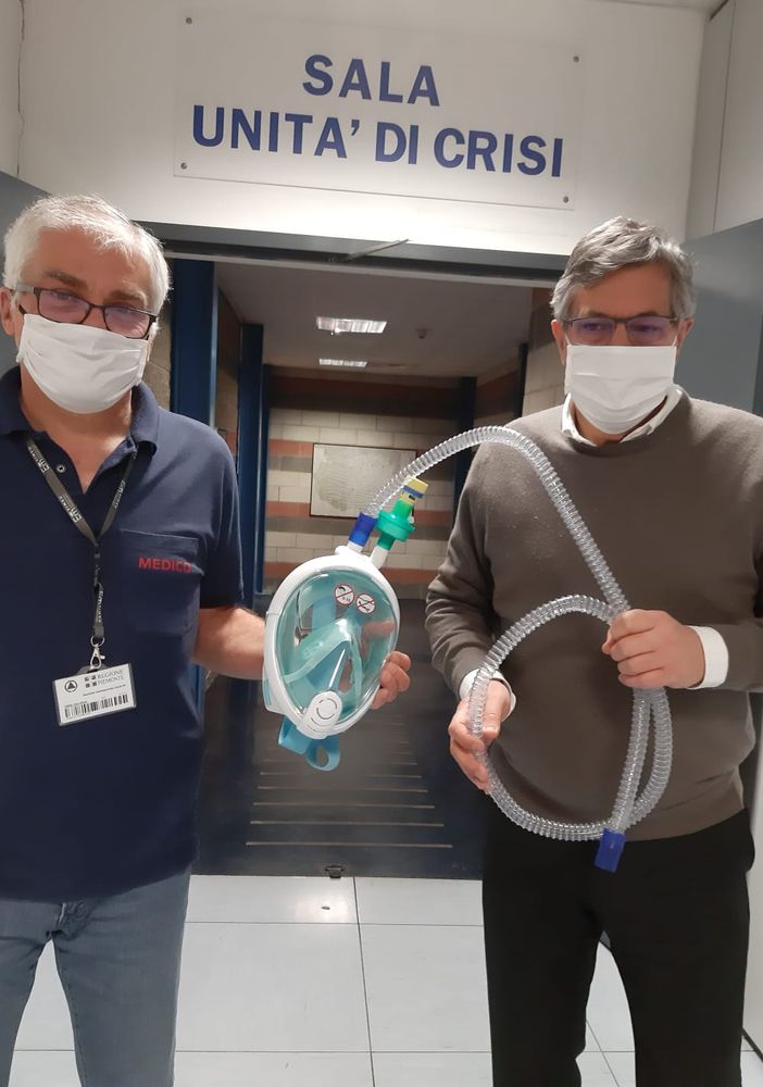 Distribuite negli ospedali maschere Decathlon adatte per le terapie respiratorie