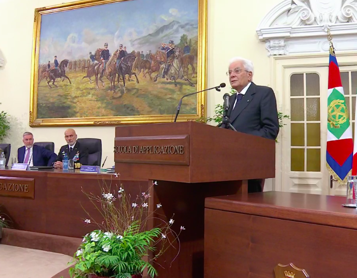 Sergio Mattarella alla Scuola di Applicazione - immagine dell'Esercito Italiano