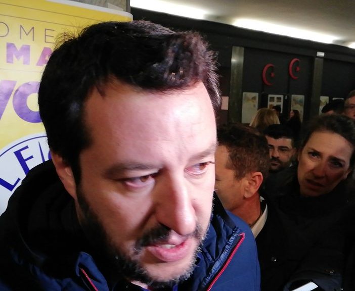 Matteo Salvini in una precedente visita a Torino