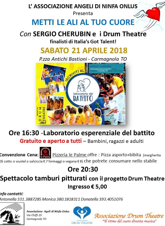 A Carmagnola appuntamento in musica con “Metti le ali al tuo cuore”