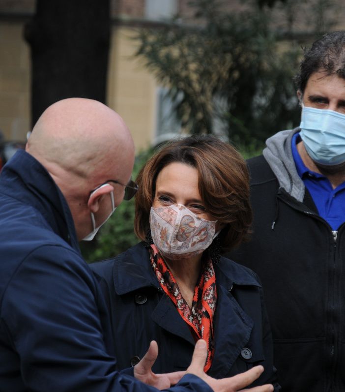 Il ministro Elena Bonetti in visita alla Piccola Casa di Torino