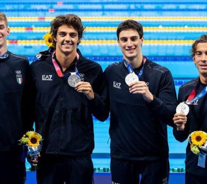 Miretti e gli staffettisti azzurri