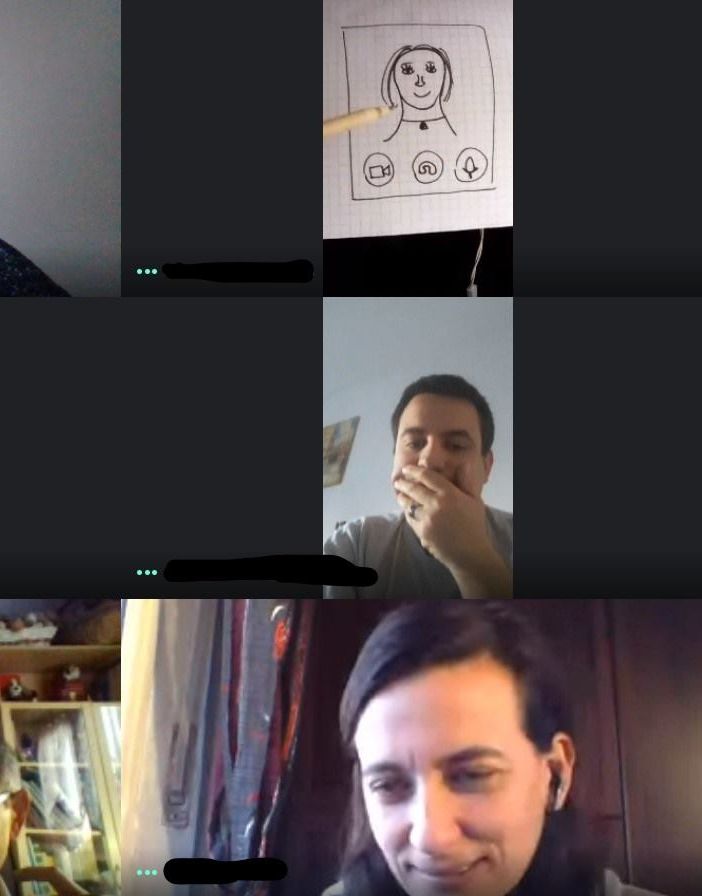 Una videocall dell'associazione Mondoenne