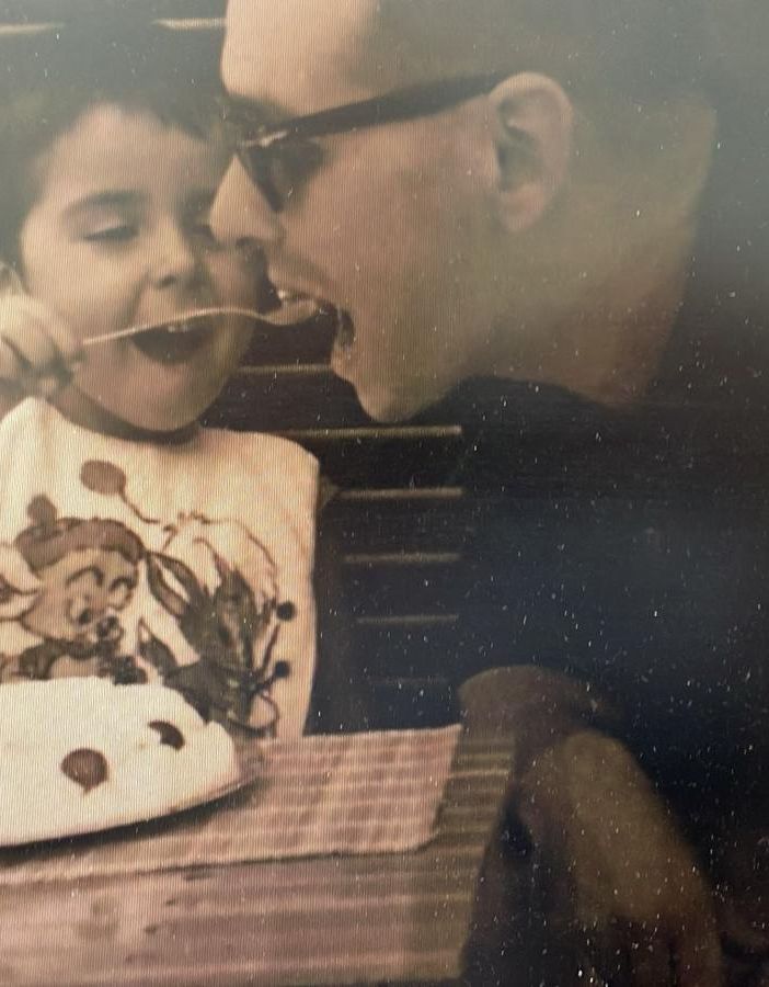 Ennio Morricone con il figlio