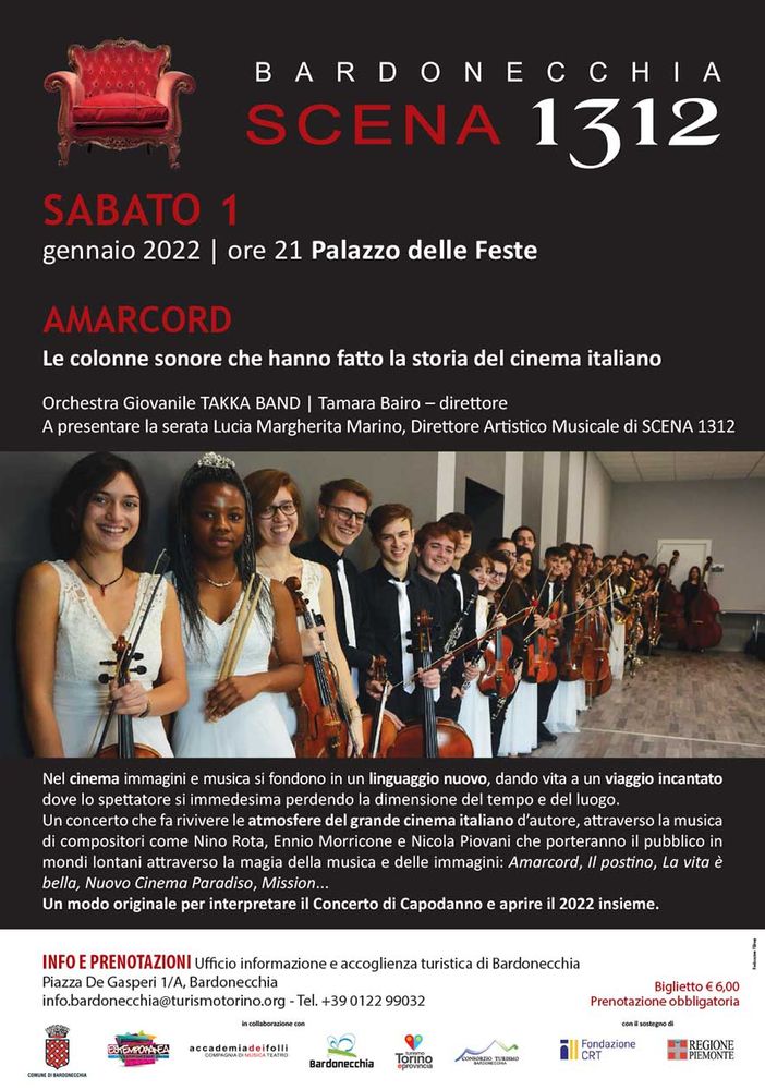 A Bardonecchia, il concerto &quot;Amarcord, le colonne sonore che hanno fatto la storia del cinema&quot;