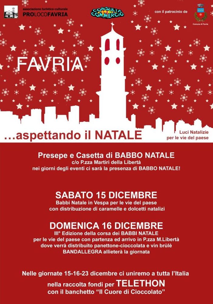 Favria si prepara al Natale e presenta un programma di appuntamenti da non perdere