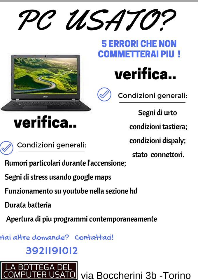 Computer usato: tutti i trucchi per andare a colpo sicuro