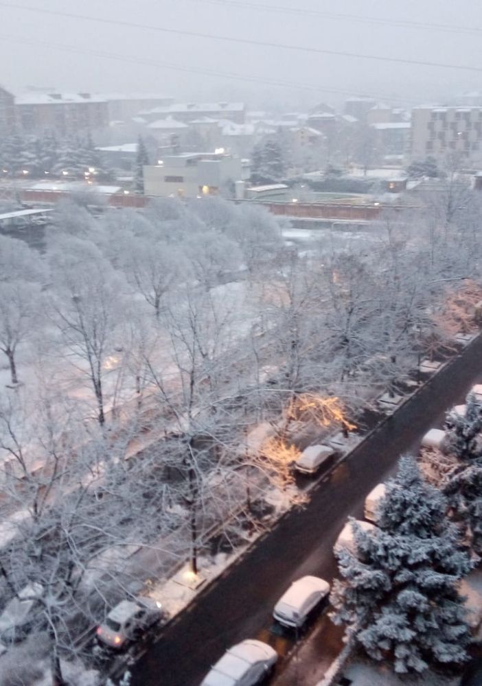 La nevicata prima dell'alba a Torino