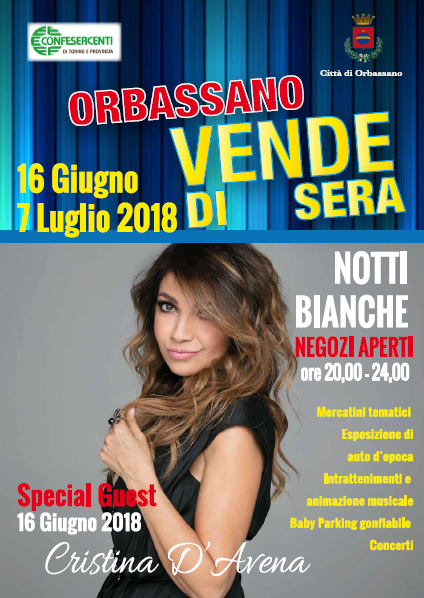 Orbassano, dal 16 giugno via alle Notti Bianche
