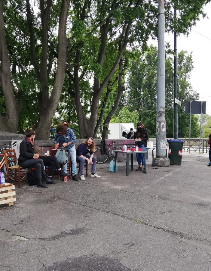 Le panchine installate lo scorso sabato