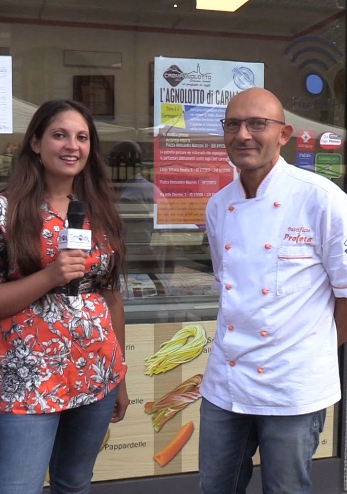 Il &quot;carmagnolotto&quot; del Pastificio Profeta alla Fiera del Peperone [VIDEO]