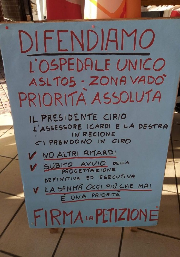 locandina Pd per ospedale a Vadò