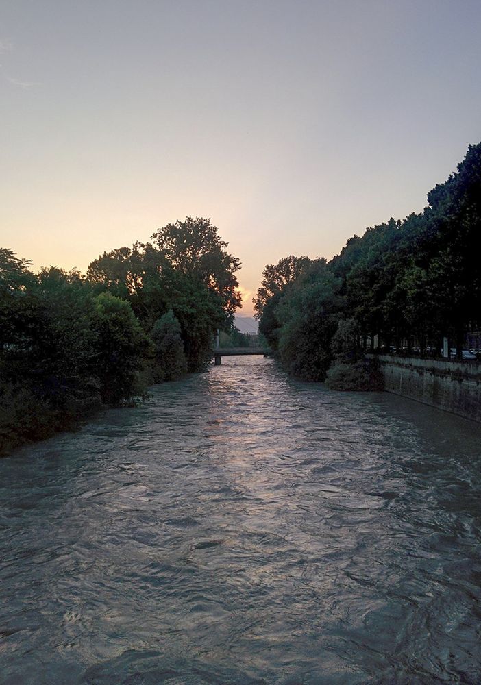 tramonto sul fiume