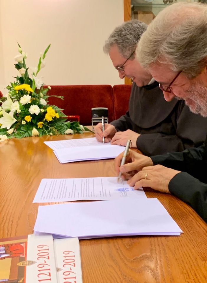 Firma di accordo tra Custodia di Terra Santa e Fondazione &quot;La Venaria Reale&quot; di Torino