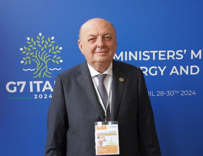 Il ministro per l'Ambiente Gilberto Pichetto al G7 in corso a Venaria
