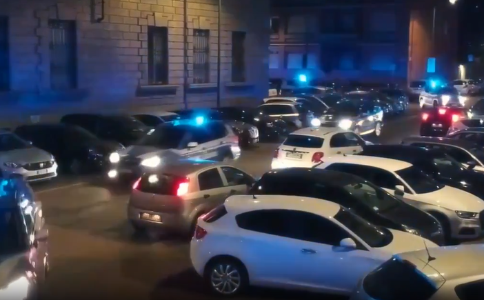 polizia in azione