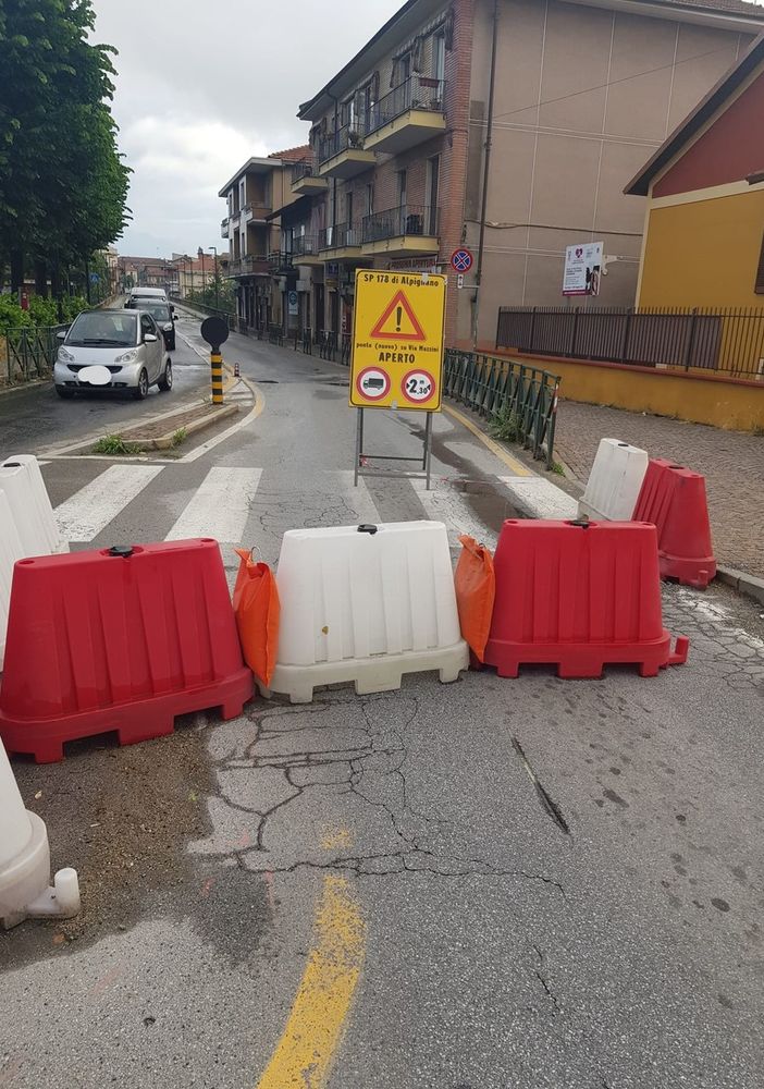 ponte chiuso ad Alpignano