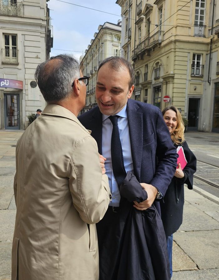 Il sindaco di Torino Lo Russo con il leader dei Moderati Portas