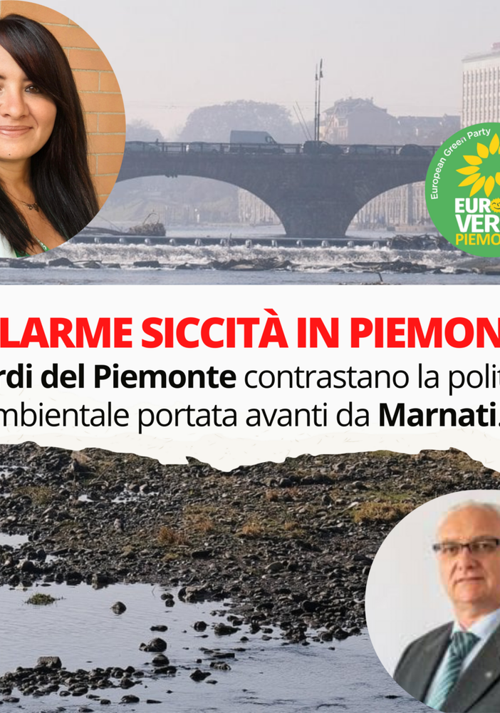 Siccità, i Verdi attaccano l'assessore regionale Marnati: &quot;Da mesi denunciamo una situazione anomala&quot;