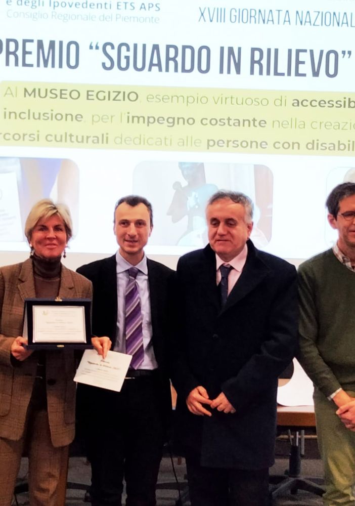 L'Unione Italiana Ciechi premia l'Egizio: è il Museo più accessibile per non vedenti e ipovedenti