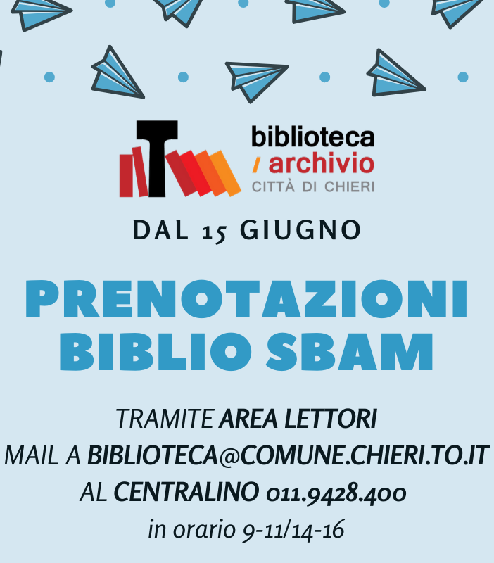Chieri, di nuovo accessibile il Punto Accoglienza della Biblioteca