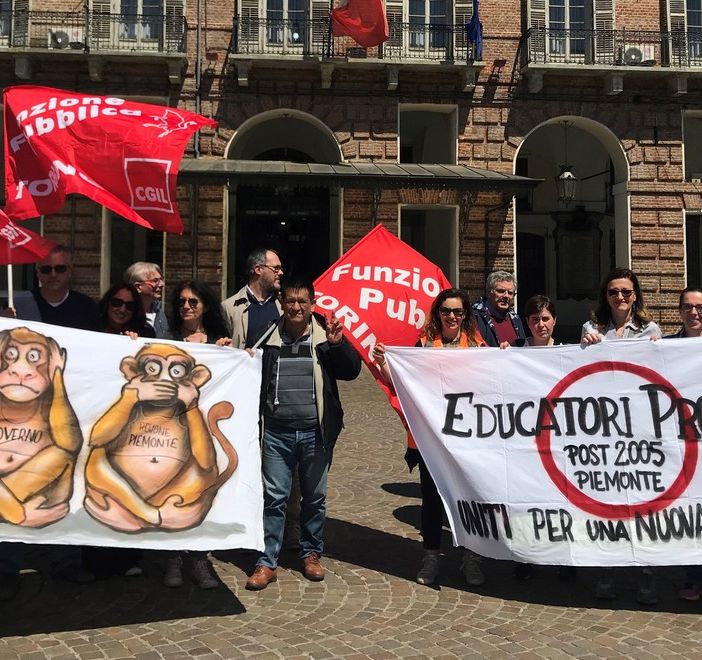 A Torino presidio degli educatori professionali: &quot;La legge di stabilità ci danneggia&quot;