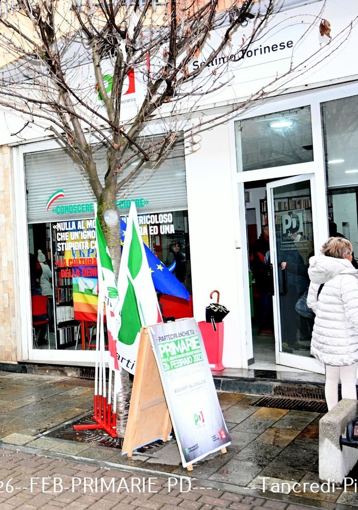 seggio del Pd per le Primarie 2023 a Settimo Torinese