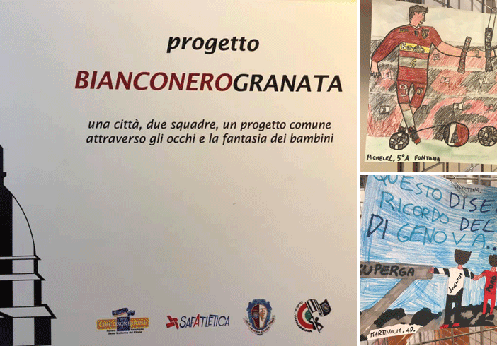 Progetto “BianconeroGranata”: il ricordo di Superga e dell’Heysel nei disegni dei bambini (FOTO e VIDEO)