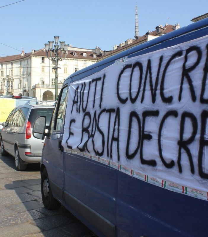 La protesta degli ambulanti