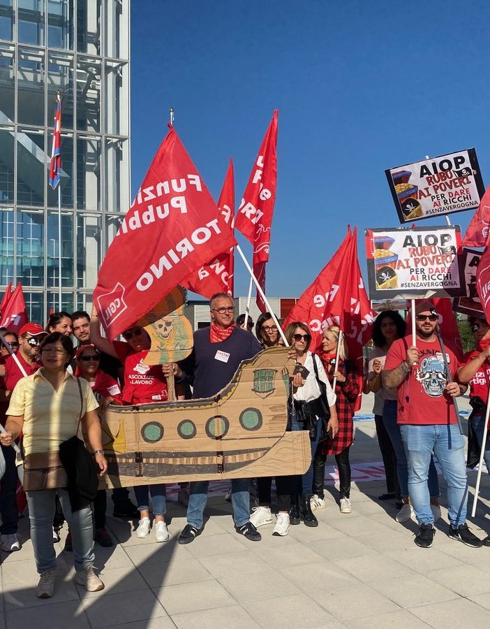 protesta sindacati