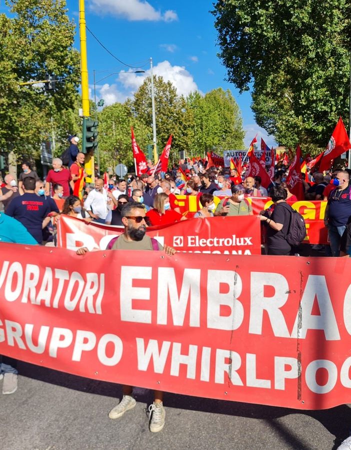 protesta lavoratori embraco a firenze