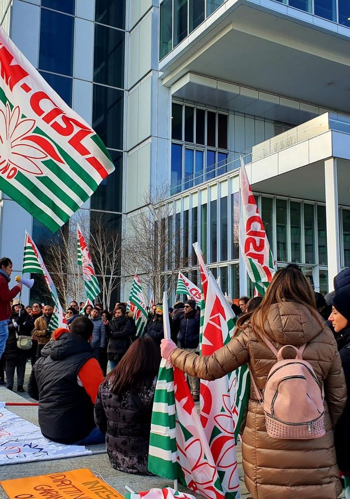 Ex Olisistem Start, si riaccende la protesta dei lavoratori: due ore di sciopero