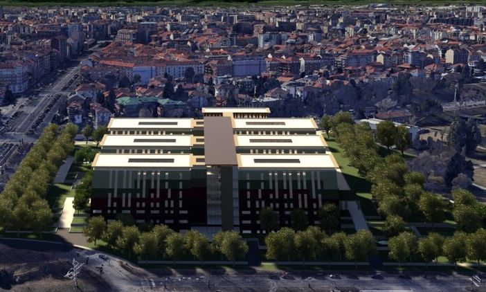 Rendering nuovo ospedale della Pellerina