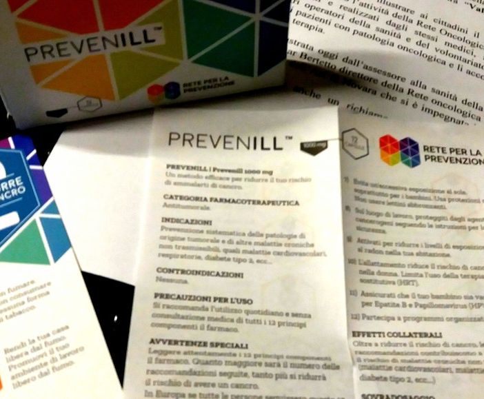Prevenill, il farmaco quotidiano con le raccomandazioni per prevenire il cancro