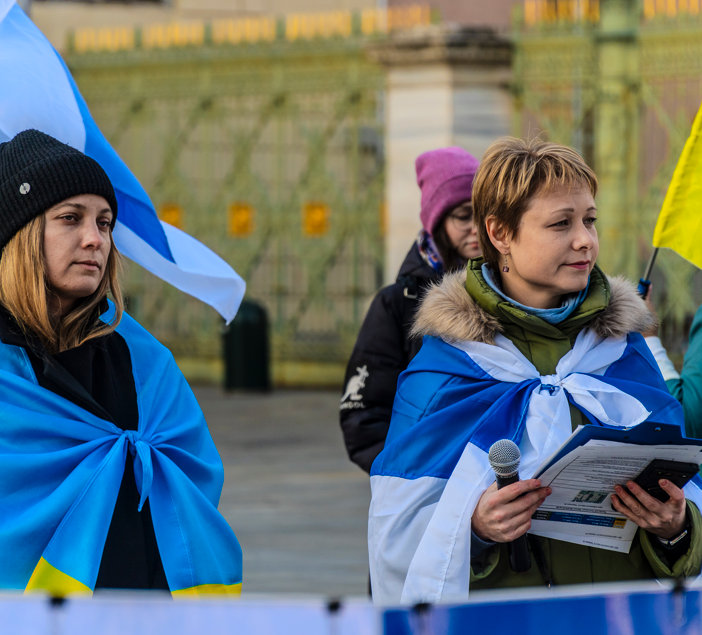 &quot;Tre anni di terrore. Salvare l'Ucraina per salvare il mondo&quot;, la manifestazione dei Russi Liberi in Piazza Carignano