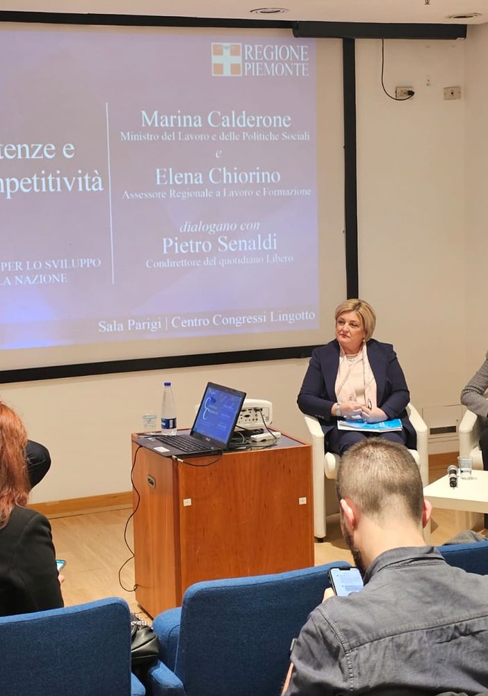 Lavoro, visita torinese del ministro Calderone con l'assessore Chiorino alle imprese del territorio