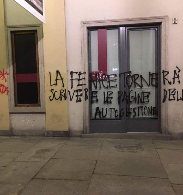 Scritte vandaliche sullo Urban Center, M5S: &quot;Ci auguriamo che i responsabili siano perseguiti dalla legge&quot;