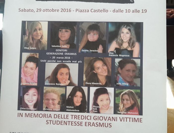 Strage bus Erasmus, a Settimo tredici alberi in ricordo delle vittime