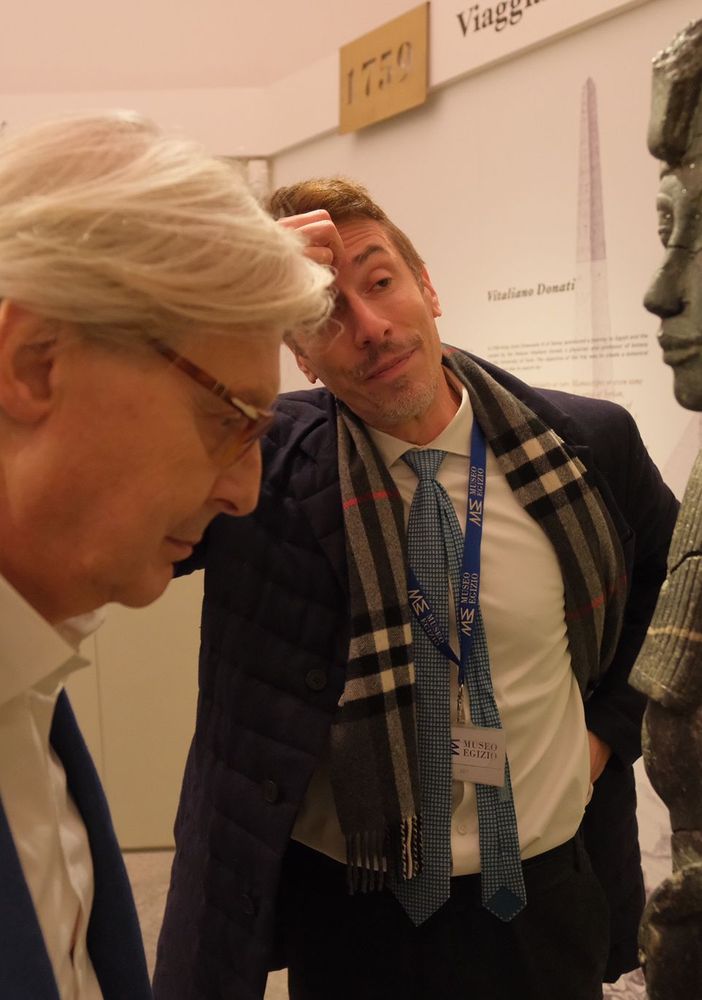 Vittorio Sgarbi al Museo Egizio di Torino