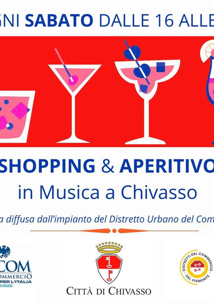 Chivasso: sabato 11 maggio torna “Shopping ed aperitivo in musica”